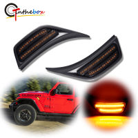 Amber LED Car Front Fender Side Marker Lights For Jeep Wrangler JL JLU Sport, Rubicon, Sahara, Gladiator JT etc Turn Signal Lamp