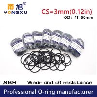 20PCS/Lot Black NBR Sealing O Ring CS3mm Thickness OD41/42/43/44/45/46/47/48/50*3mm Rings Seal Rubber Gasket Washer Gas Stove Parts Accessories