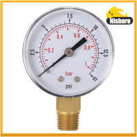 50mm 0~60psi 0~4bar Pool Filter Water Pressure Dial Hydraulic Pressure Gauge Meter Manometer 1/4" NPT Thread