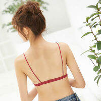 Pihu-1Triangle ถ้วยสุภาพสตรีบางไม่มีรอยต่อ Push Up Backless สบายชุดชั้นในเซ็กซี่สุภาพสตรีสายบางไม่มีแหวนเหล็ก Tube Topd48-58