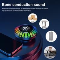 Bone Conduction Bluetooth Stereo Speaker APP Control Stereo Sound Box Atmosphere Light Pickup Lamp Wireless Mini HiFi Subwoofer
