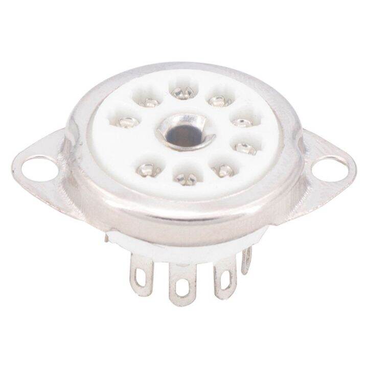 30pcs-ceramic-b9a-silver-plated-9pin-vacuum-tube-socket-panel-chassis-mount-for-ecc81-ecc82-ecc83-el84-6922-vacuum-tube