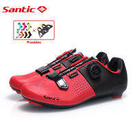 Santic Sepatu Road Bike รองเท้าสตั๊ดรองเท้าปั่นจักรยานผู้ชายผู้หญิง,รองเท้าล็อครองเท้าจักรยานมืออาชีพน้ำหนักเบา S21029