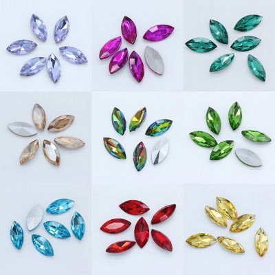 All Size 24-Colors Sparking Navette Horse Eyes Crystal Rhinestone Gems Crafts Beads For Jewelry Garment Nail Art Accessories