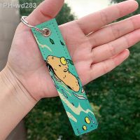 Fashion Capybara Capyuzu Cute Keychain Strap Keyrings Hanging Holder Bag Car Wallet Trinket Keychain Hanging Decoration