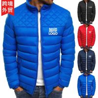 [COD] Printable logo European size foreign trade mens winter jacket new and light cross-border coat