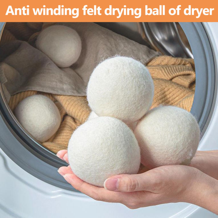 【High Quality】3/5PCS Wool Dryer Balls, Reusable And Handmade.Fabric