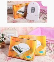 เครื่องชั่ง เครื่องชั่งดิจิตอล Electronic Kitchen Scale เครื่องชั่งน้ำหนักอาหาร 5000g รุ่น SF-400 ((ฟรีถ่าน 2 ก้อน))