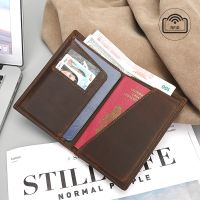 Passport Wallet for Men Slim Wallet for Men Genuine Leather Men Wallets with Card Design