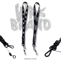 WRS BRAND LANYARD สายคล้องคอ ที่สามารถห้อยบัตร พวงกุญแจ และยังมีห่วงซิลิโคนPod ขนาด13mm.  สายไนรอน เนื้อละเอียด นุ่ม ไม่คันคอ