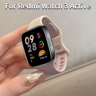 สายนาฬิกาซิลิโคนบางสำหรับ Xiaomi Redmi Watch 3 Active สายรัดสมาร์ทวอทช์เปลี่ยนสายสายรัดข้อมือเข็มขัด