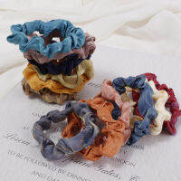 5ชิ้น/เซ็ตแฟชั่นชีฟองผ้าไหม Scrunchies Grils ยืดหยุ่นลำไส้ใหญ่ผมเชือกผู้ถือหางม้าผู้หญิง Simple Basic อุปกรณ์เสริมผม