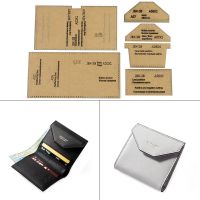 1Set DIY Kraft Paper Template Fashion Short Wallet Card Package Leather Craft Pattern DIY Stencil Sewing Pattern 9.5cm*10cm