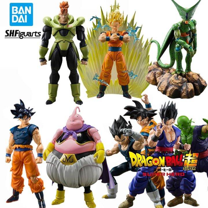 Bandai Genuine Dragon Ball Anime Figure Shf Super Hero Son Gohan