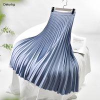 【CC】 Womens High-Quality Pleated Skirt with Waist Side Twill Skirts 2021 SK946