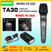 Micro Karaoke - Micro Có Dây Shure TA 30 Hàng Mỹ Sịn