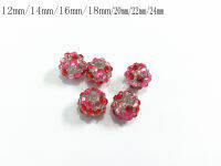 12mm14mm16mm18mm 20mm22mm24mm PinkHotpinkRed Mixed Valentines Day Resin Rhinestone Beads