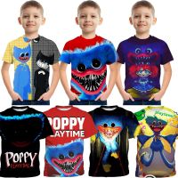 【Poppy Playtime】Ready Stock T Shirt Kid Budak Funny Harajuku Graphic Cotton Huggy Wuggy T-Shirt Cartoon Shirts Baju Budak Tops