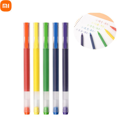 ใหม่ Xiaomi Mijia Super ทนทานการเขียนที่มีสีสันปากกา5สี Mi ปากกา0.5มม. ปากกาเจลปากกาสำหรับโรงเรียนสำนักงาน Drawing