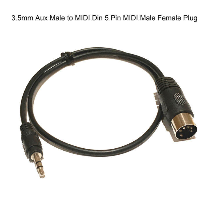 Speed 3.5mm Stereo Jack Audio Cable 3.5 mm Aux Male To MIDI Din 5 Pin