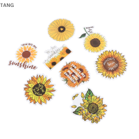 TANG 50pcs Sunflower สติกเกอร์กันน้ำสำหรับกระเป๋ารถตู้เย็นแล็ปท็อปรถจักรยานยนต์ DIY