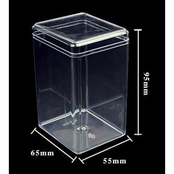 กล่องใส่คุ๊กกี้-ขนม-พลาสติกเนื้อแข็ง-สี่เหลียมทรงสูง-แพค-6-ใบ-v12