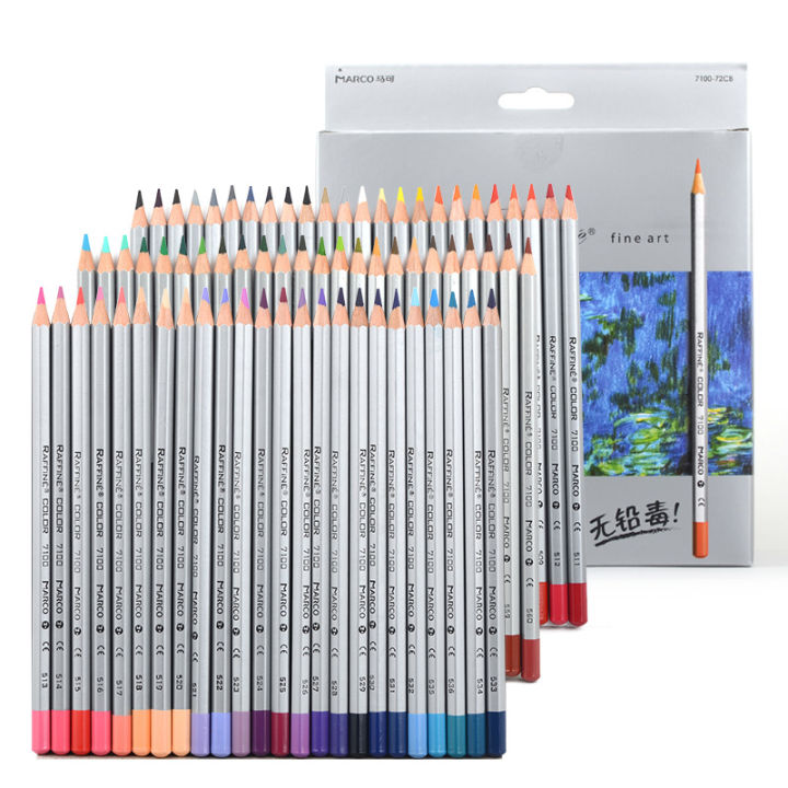 marco-7100-raffine-fine-art-colored-pencils-24-36-48-72-colors-drawing-sketches-colour-pencil-for-school-office-art-supplies