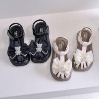 Kangdi Cat Girls Closed Toe Sandals Summer 2023 New Korean Style Platform Roman Shoes Childrens Bow Princess Shoes