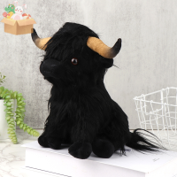 CHIDI 25ซม.จำลองไฮแลนด์วัวสัตว์ตุ๊กตาตุ๊กตานุ่มยัดไฮแลนด์ cattle Plush Cushion หมอนของเล่นเด็กของขวัญตกแต่งบ้าน