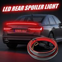 OKEEN สปอยเลอร์ด้านหลัง Led 120เส้นใยคาร์บอนซม. สีดำสำหรับ Audi A3 A6 C7 Bmw E90รถยนต์ไฟท้ายรถสปอยเลอร์ด้านหลัง12V