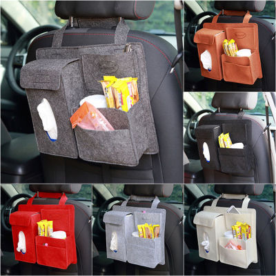Xinsu กระเป๋าใส่ที่ใส่อุปกรณ์บนรถยนต์ทิชชู่กระเป๋าเก็บของแต่งรถ,กระเป๋าเก็บของใส่กล่องทิชชู่กระเป๋าหลัง