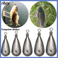 RBRY ใหม่ น้ำหนักเพิ่มเติม Tear Drop Shot Weights Line Sinkers Sinker ตกปลาทังสเตน Hook Connector