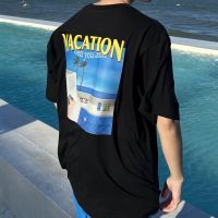 HOB STUDIOS Beach Happy Oversized T-Shirts เสื้อยืด Unisex (5/29-09)