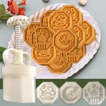 Mooncake Mold Set, Mooncake Press Molds, Mid Autumn Festival DIY Hand Press  Cookie Stamps Pastry Tool with 50g 8pcs Mode Pattern, Mooncake Maker