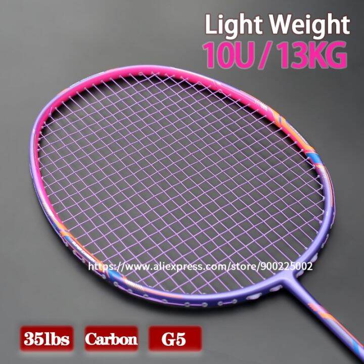 lightest-10u-max-tension-35lbs-full-carbon-fiber-badminton-rackets-with-string-bags-g5-13kg-training-racquet-sports-speed-adult