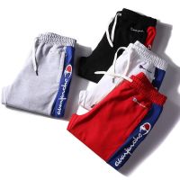 ¤❐○ Champion car spring and autumn casual trousers loose trendy trousers mens sports outdoor street couples student knitted trousers