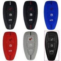 3 Buttons Silicone Car Mondeo Fiesta Kuga C-Max S-Max MK3 Keys Cover Protection Holder Accessories