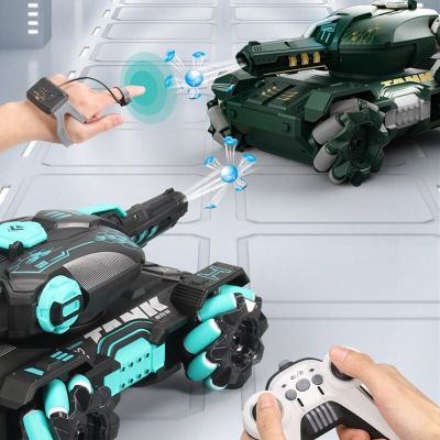 Cool Remote Control Tanks Water Bomb Car Can Be Launched Gesture Sensor Race Against The Toy Car Boys Mech Chariot Gift