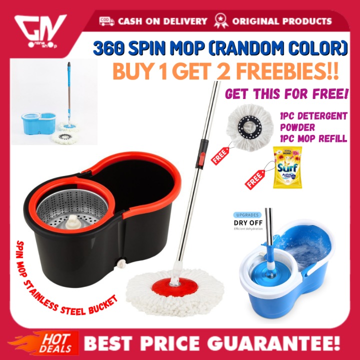 UNIQUE Spin mop Bucket Mop steel Wringer 1 floor magic mop stick