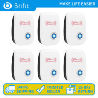 Brifit Ultrasonic pest Repeller 6แพ็คปลั๊กอิเล็กทรอนิกส์ในร่ม Sonic repellent pest Control สำหรับแมลงแมลงสาบแมลงหนูแมงมุมยุง