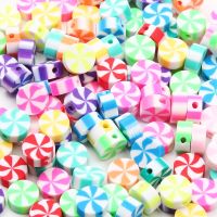 【CW】✿⊕✆  20/50/100pcs Mixed Lollipops Clay Spacer Beads Round Polymer Jewelry Making Diy Accessories