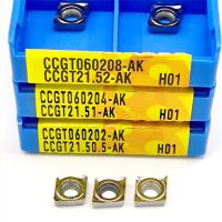 CCGT060204 CCGT09T304 CCGT120402 AK H01 เม็ดมีดกลึง CCGT060202 CCGT09T302 CCGT120404 ใบมีดอลูมิเนียมคาร์ไบด์เครื่องกลึงเครื่องมือ