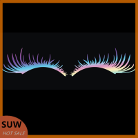 ? SUW 1คู่3D Charming eyelashes สติกเกอร์รถปลอมตา Lash Car headlight Funny decals