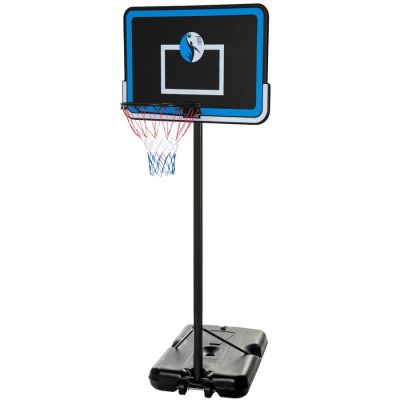 Basketball backboard 44 inches, height adjustable 2.30-3.05 meters - black