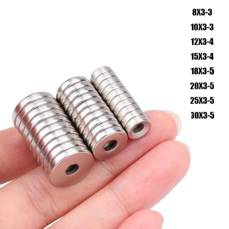 10-30-50Pcs Strong Magnets Small Countersunk Round NdFeB Neodymium Magnet  Powerful Rare Earth Permanent Fridge Magnets for DIY