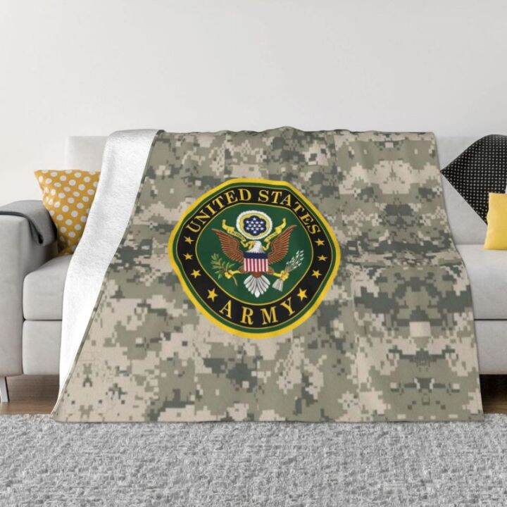 United States Army Camo Blanket 3D Printed Soft Flannel Fleece Warm