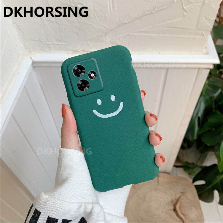 dkhorsing-ผิวสัมผัสที่ปลอกอ่อนสำหรับ-realme-c53ลวดลายรอยยิ้มน่ารักเคสโทรศัพท์เคลือบ2023-realmec53