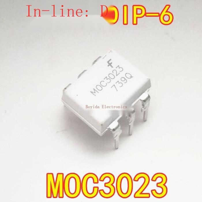 10ชิ้นสีขาว-optocoupler-moc3023m-ใหม่เดิม-optocoupler-dip-6นำเข้า-moc3023