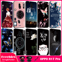 มาใหม่ล่าสุดสำหรับ OPPO R17 Pro เคสโทรศัพท์สำหรับ OPPO ซิลิคอนนุ่มเคสมีรูปแบบเดียวกันขาตั้งโทรศัพท์และเชือก