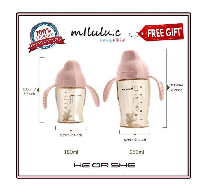 HeOrShe Antibacterial Dental Care Sippy Cup / Water Bottle Lazada